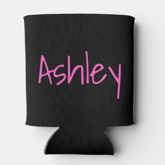 Klasse van Afstuderen Neon Roze Script Blikjeskoeler (Achterkant)