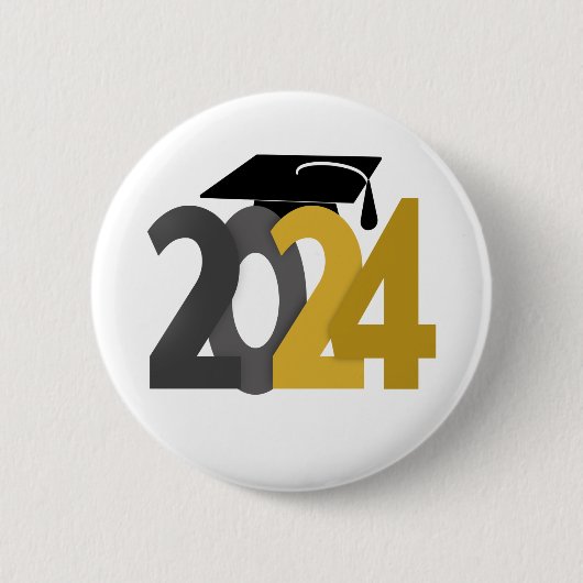 Klasse van alumni 2024 ronde button 5,7 cm (Voorkant)