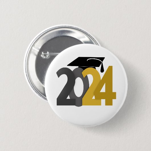 Klasse van alumni 2024 ronde button 5,7 cm (Voorkant /achterkant)