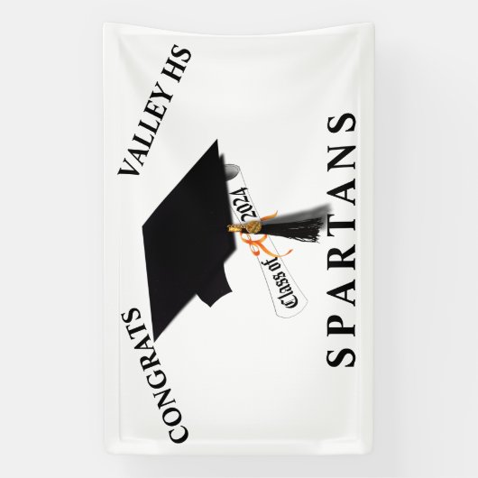 Klasse van alumni 2024 spandoek (Verticaal)