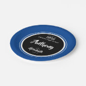 Klasse van Black Blue Minimal Graduation Party Papieren Bordje (Gekanteld)