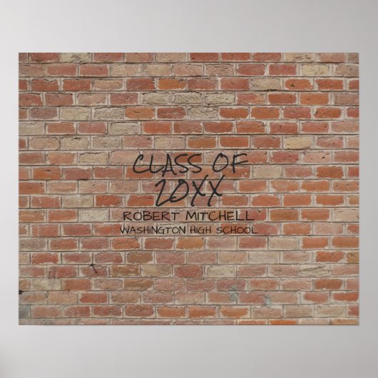 Klasse van | Brick "Write On My Wall" Keepasje Poster (Voorkant)
