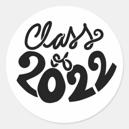 Klasse van de 2022-Afstuderen van de hoogste klass Ronde Sticker (Voorkant)