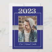 Klasse van de 2023 Blue & Silver Graduation Party Kaart (Voorkant)