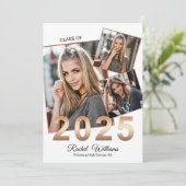 Klasse van de 2025 Afstuderen partijaankondiging Aankondiging (Staand voorkant)