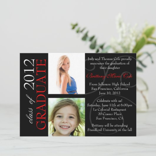 Klasse van de Afstuderen aankondiging van 2012 (Staand voorkant)