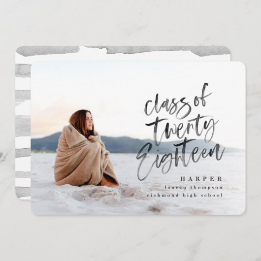 Klasse van de afstuderen aankondiging van 2018 (Voorkant / Achterkant)