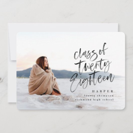 Klasse van de afstuderen aankondiging van 2018 (Voorkant)