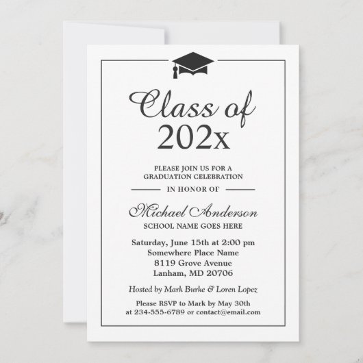 Klasse van de Afstuderen Logo van de Pet Kaart (Voorkant)