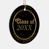 Klasse van de Afstuderen van de douane de Zwarte Keramisch Ornament (Rechts)