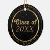 Klasse van de Afstuderen van de douane de Zwarte Keramisch Ornament (Links)