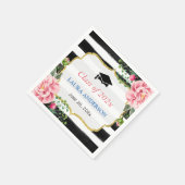 Klasse van de Afstuderen Waterverf van 2022 Floral Servetten (Hoek)