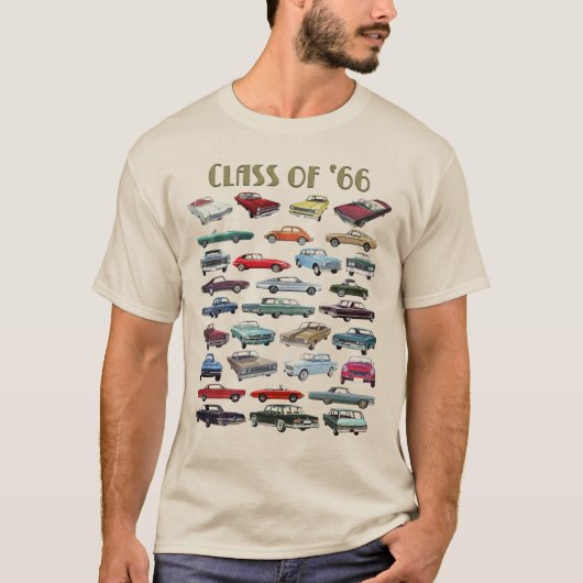 Klasse van de classificatie van 1966 auto's t-shirt (Voorkant)