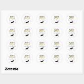 Klasse van de Graduation Cap Ronde Sticker (Vel)