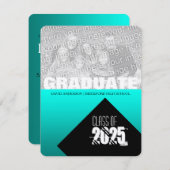 Klasse van de Graduation Party of 2018 Custom Invi Kaart (Voorkant / Achterkant)