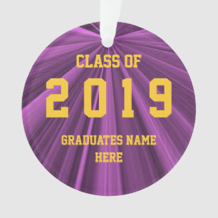 Klasse van de maroon- en goudversiering van 2019 d ornament