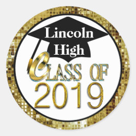 Klasse van de mousserende goudverzegeling van Afst Ronde Sticker