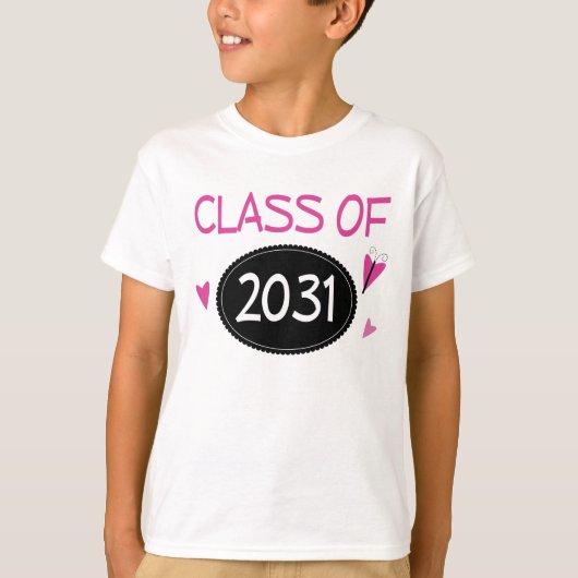 Klasse van de toekomst 2031 afstuderen t-shirt (Voorkant)