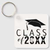 Klasse van de Typografie Graduation Cap Sleutelhanger (Voorkant)