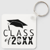 Klasse van de Typografie Graduation Cap Sleutelhanger (Achterkant)