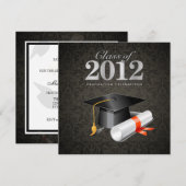 Klasse van de uitnodiging tot Afstuderen Damask 20 (Voorkant / Achterkant)