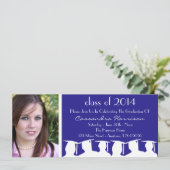 Klasse van de uitnodiging tot het Afstuderen (Blue (Staand voorkant)