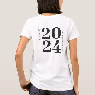 Klasse van Eenvoudig Zwart-Wit Afstuderen T-shirt