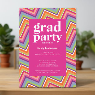 Klasse van elk jaar van de Graduatie Partij roze k Kaart