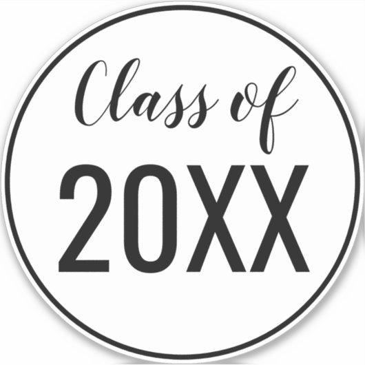 Klasse van ELKE KLEUR COMBO Afstuderen jaarrand Sticker (Voorkant)