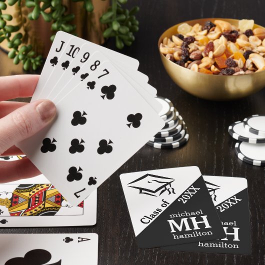 KLASSE VAN (enig jaar) aangepaste monogram speelka Pokerkaarten (Insitu)