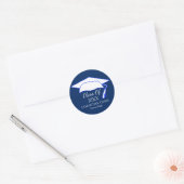 Klasse van gepersonaliseerde Afstuderen envelop af Ronde Sticker (Envelop)