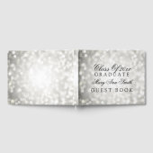 "Klasse van" Graduation Party Silver Glitter Light Gastenboek (Volledig)