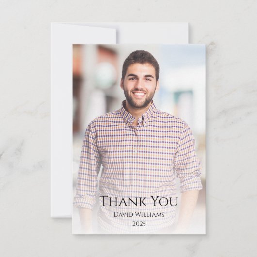 Klasse van het 2025 Modern Photo Afstuderen Bedankkaart (Voorkant)