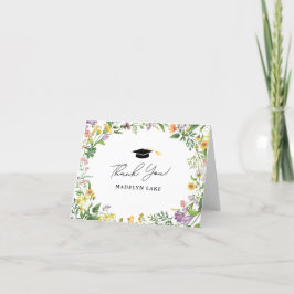 Klasse van het 2025 Wildflower Afstuderen Bedankkaart