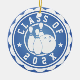 Klasse van het 202X Bowling Team Keramisch Ornament