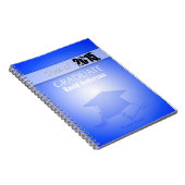 Klasse van het Afstuderen Guest Book in Blue van 2 Notitieboek (Rechterzijde)