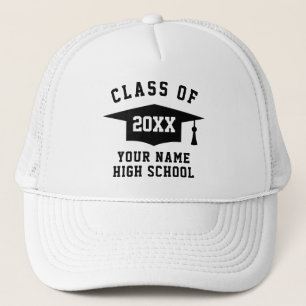 Klasse van het eindexamen van de middelbare school trucker pet