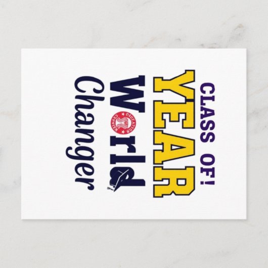 Klasse van het jaar Future Changer Afstuderen Briefkaart (Voorkant)