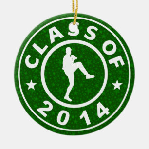 Klasse van honkbal 2014 keramisch ornament