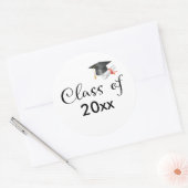 Klasse van je aangepast Afstuderen jaar Ronde Sticker (Envelop)