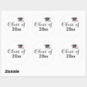 Klasse van je aangepast Afstuderen jaar Ronde Sticker (Vel)