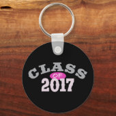 Klasse van roze 2017 sleutelhanger (Voorkant)