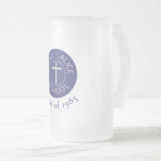 Klasse van Saint Alice Trad Patch Matglas Bierpul (Voorkant rechts)