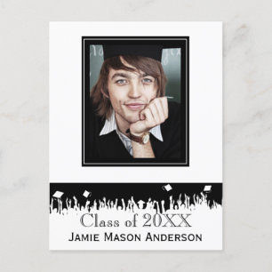 Klasse van Silhouette Senior Afstuderen Invite Uitnodiging Briefkaart