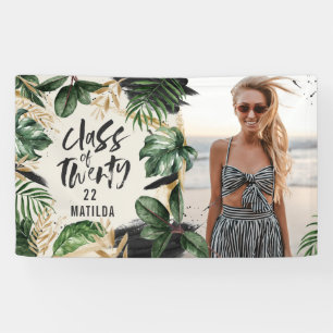 Klasse van tropisch afstuderen van moderne botanis spandoek