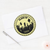 Klasse van U Kies Jaar en Kleur Ronde Sticker (Envelop)