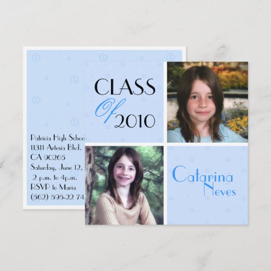 Klasse van uitnodiging 2010 (Voorkant / Achterkant)