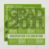 Klasse van uitnodiging van de Graduation Party 201 (Voorkant / Achterkant)