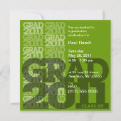 Klasse van uitnodiging van de Graduation Party 201 (Achterkant)