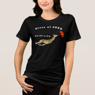 Klasse van Whimsical Giraffe Paraplu Tri-Blend Shirt